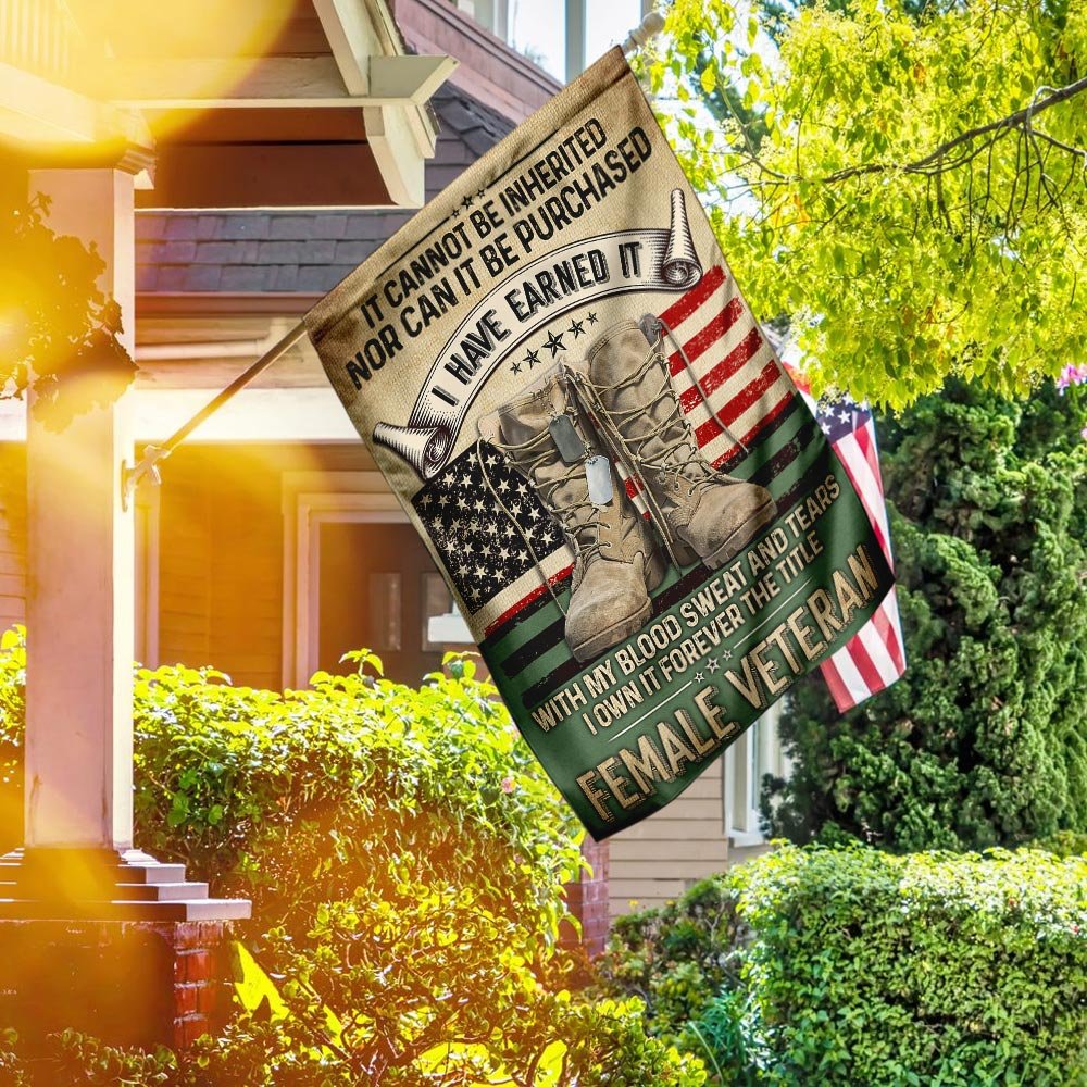 Forever The Title Female Veteran Flag