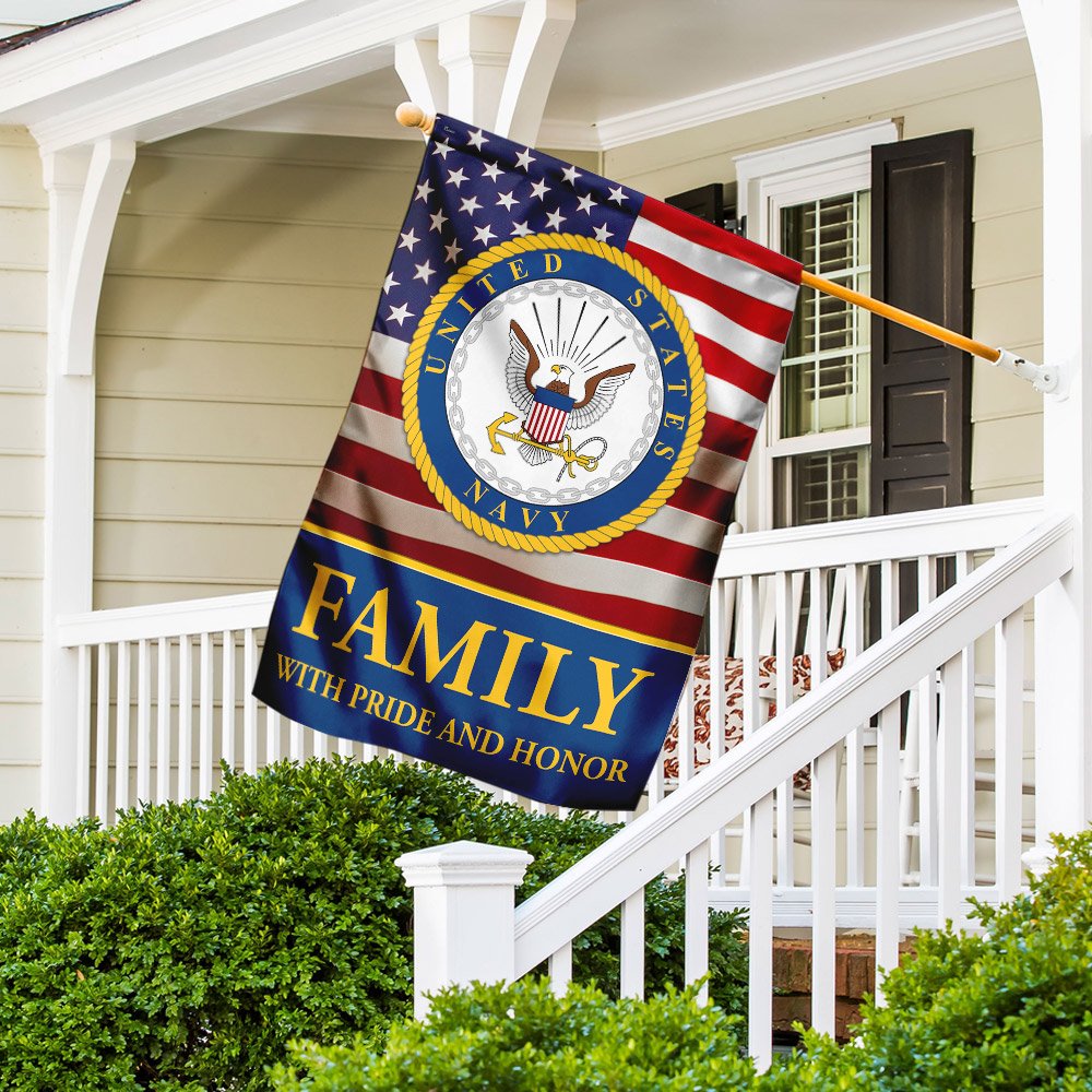 Family With Pride And Honor U.S. Navy Flag