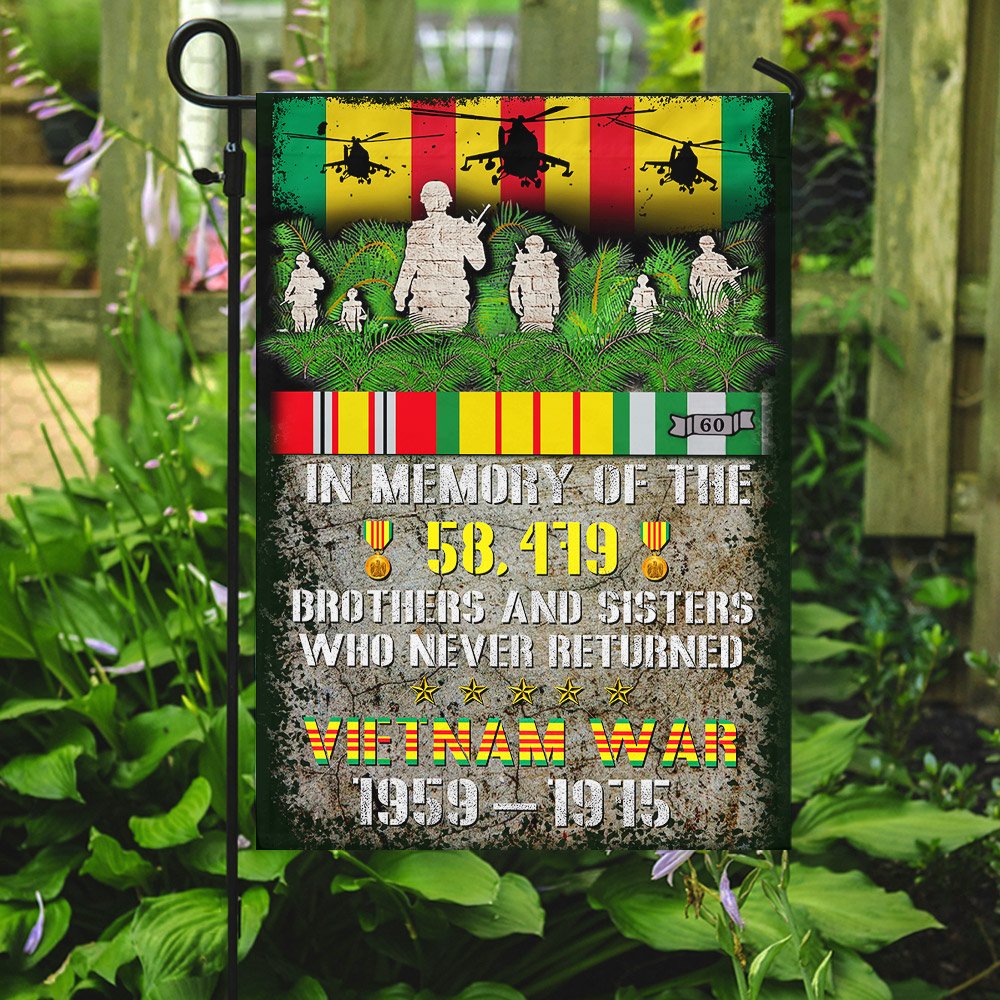 Vietnam Veterans. In Memory Of Brothers And Sisters Flag