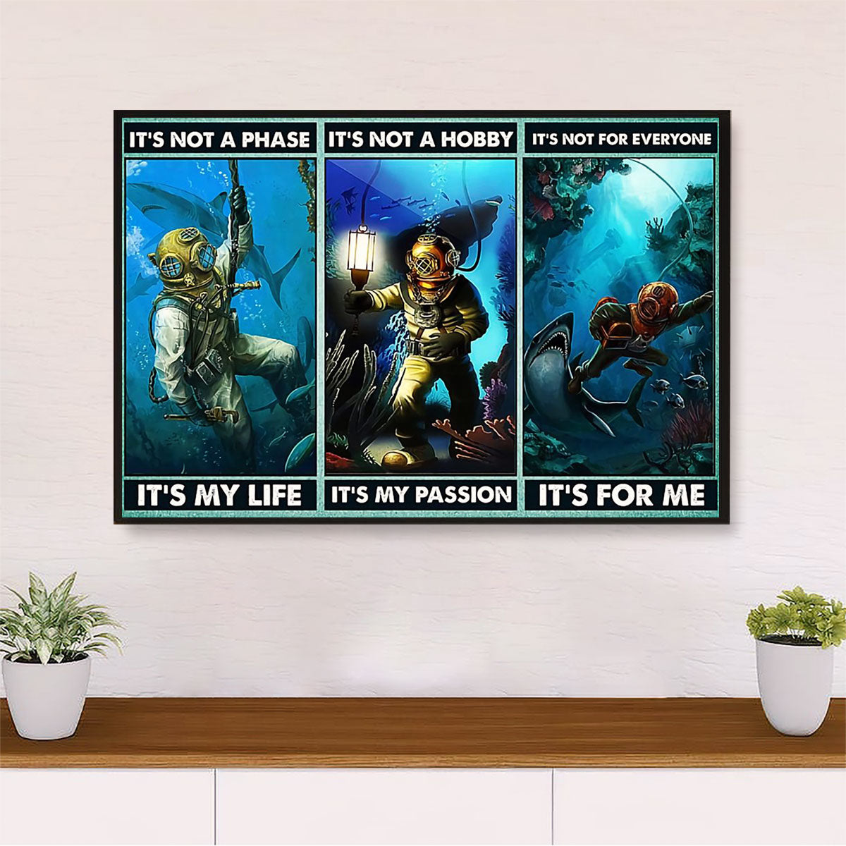 Scuba Diving Canvas Wall Art Prints | It's My Life | Home Décor Gift for Scuba Diver