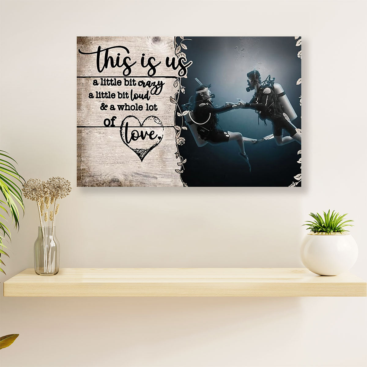 Scuba Diving Canvas Wall Art Prints | Couple This Is Us | Home Décor Gift for Scuba Diver