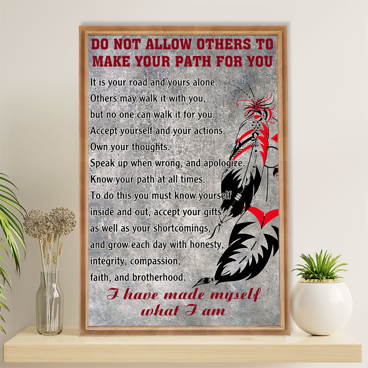 Native American Tribe Canvas Wall Art Prints | Do Not Allow Others | Gift for American Indians