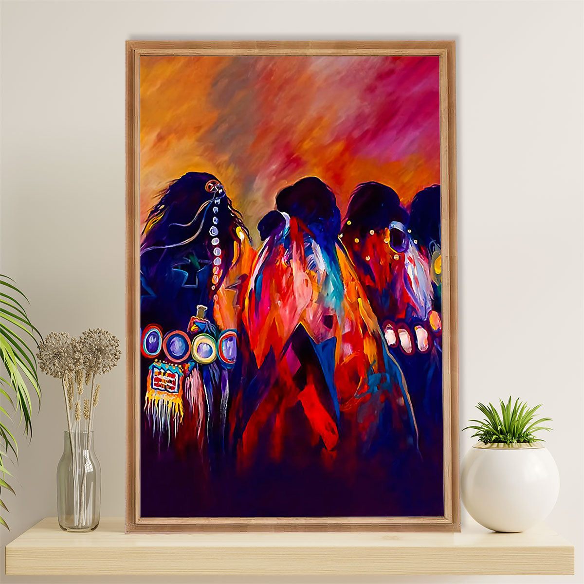 Native American Tribe Poster Prints | Watercolor Painting | Wall Art Gift for American Indians