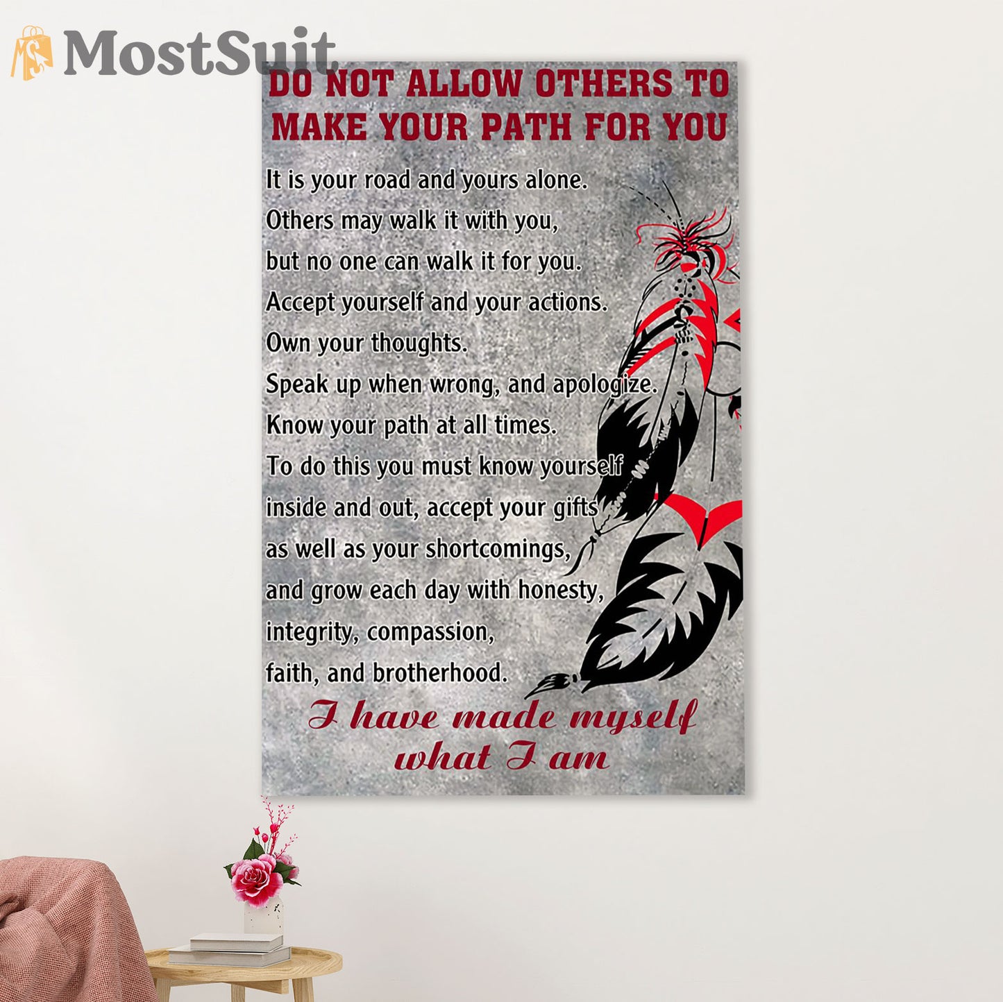 Native American Tribe Canvas Wall Art Prints | Do Not Allow Others | Gift for American Indians