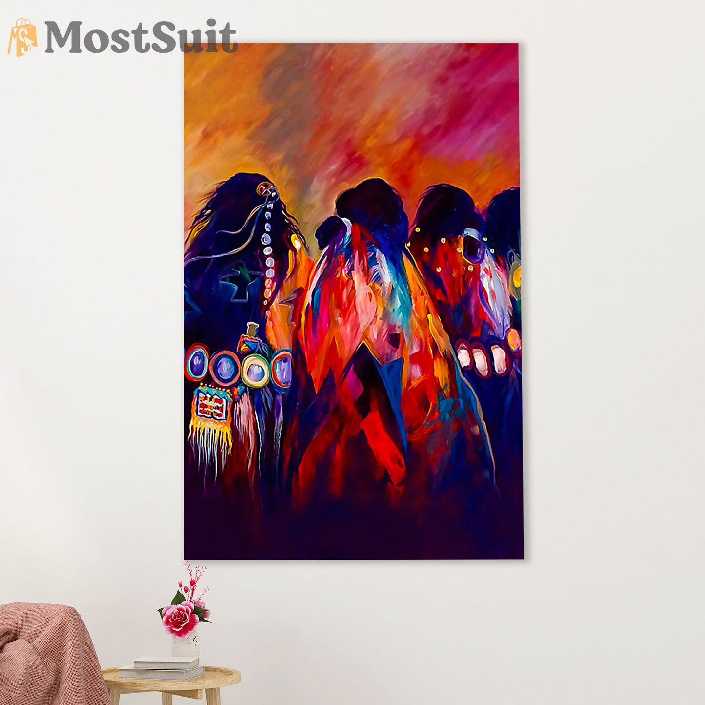 Native American Tribe Poster Prints | Watercolor Painting | Wall Art Gift for American Indians