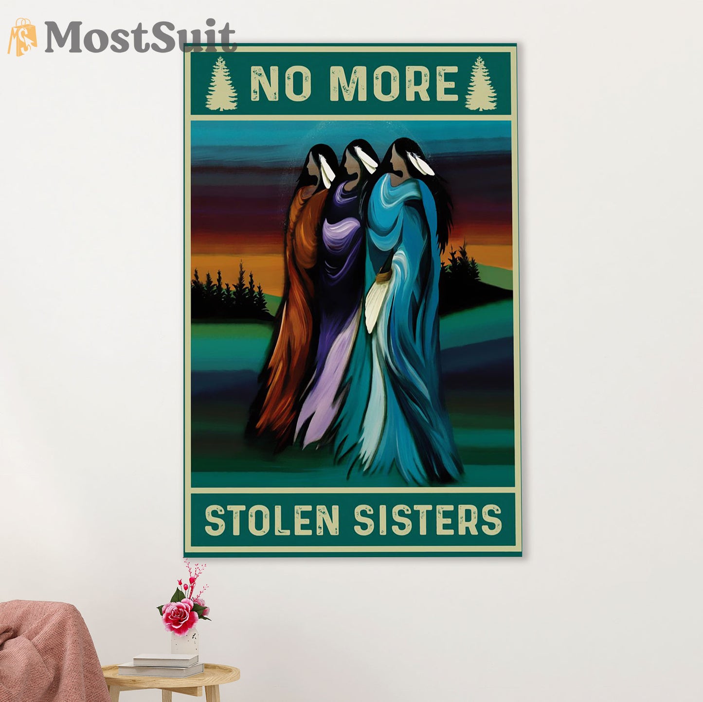 Native American Tribe Poster Prints | No More Stolen Sisters | Wall Art Gift for American Indians