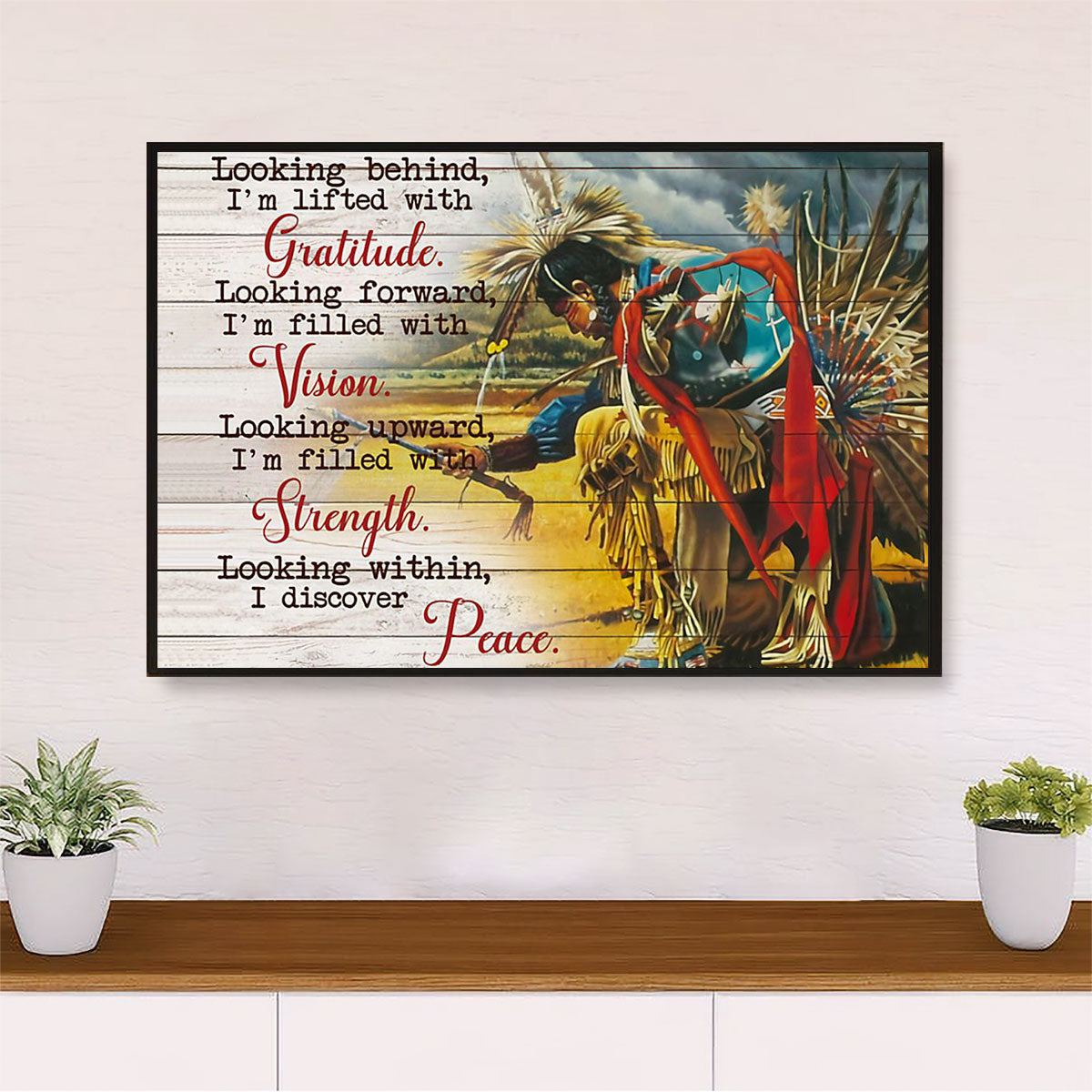 Native American Tribe Canvas Wall Art Prints | Native Man |Gift for American Indians