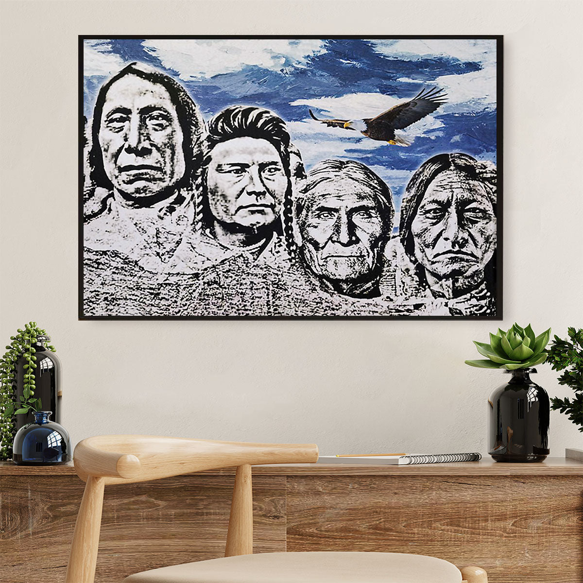 Native American Tribe Canvas Wall Art Prints | Foundation Fathers |Gift for American Indians