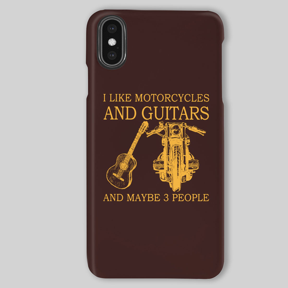 Motorcycle Phone Cases | I Like Motorcycles & Guitars | iPhone/Samsung Case - Gift for Motor Bikers