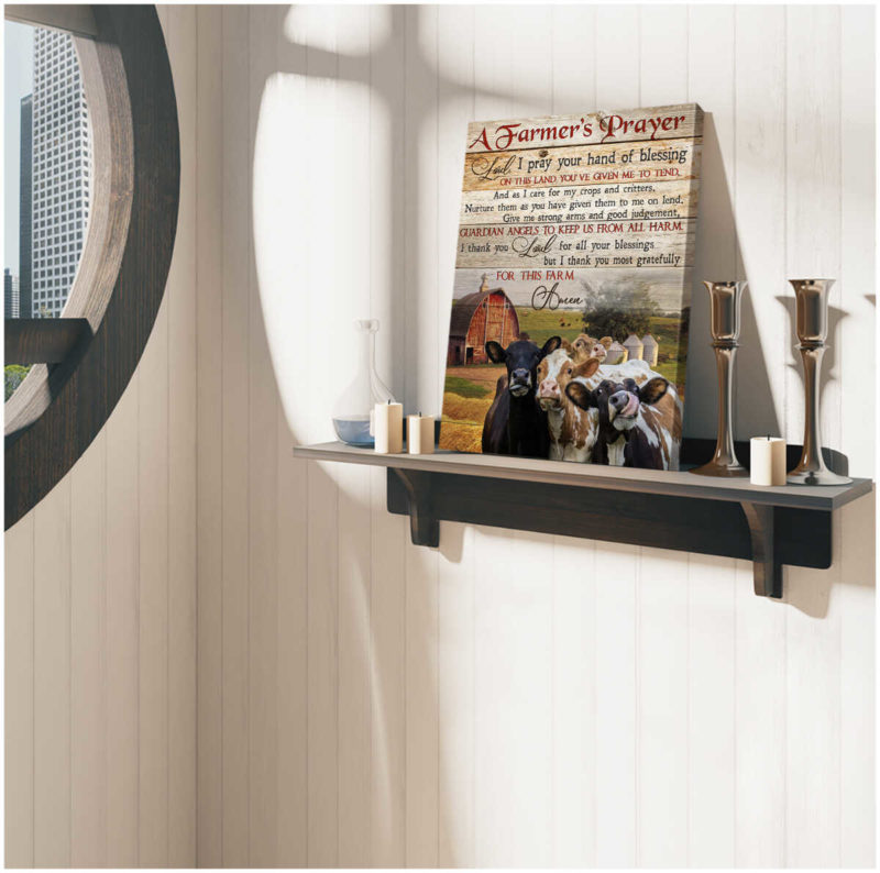 Mostsuit A farmer's prayer Farm Cows Canvas Poster Wall Art Decor