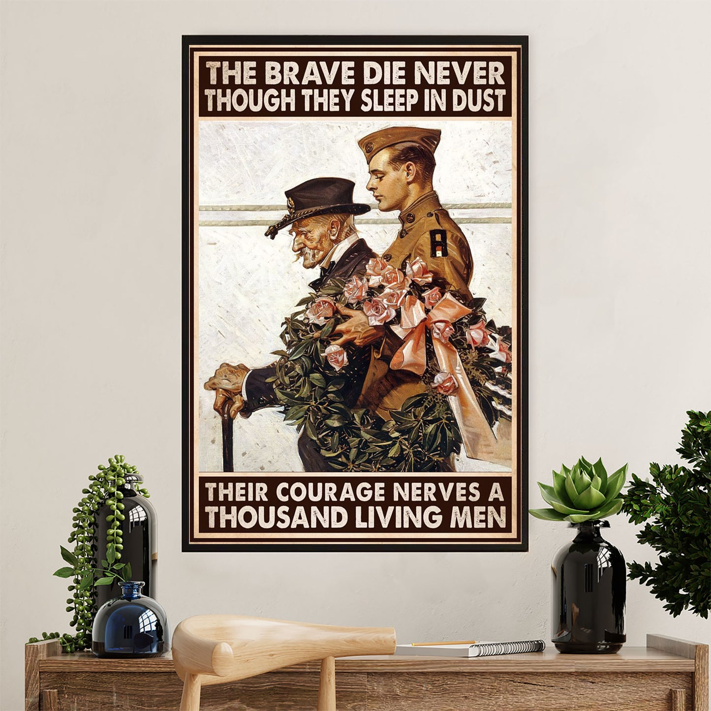 US Army Military Canvas Wall Art | US Veteran | American Independence Day Gift for Soldiers