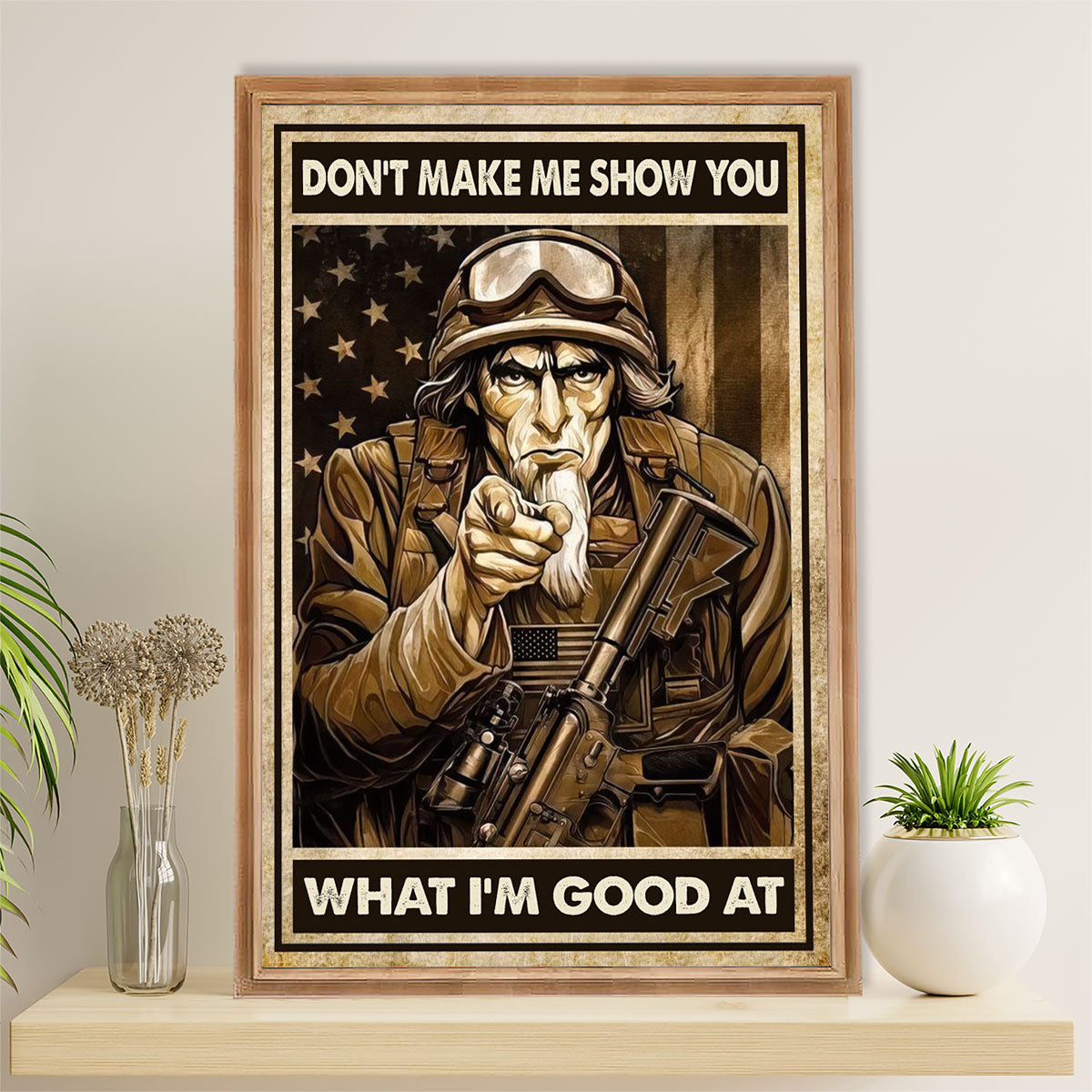 US Army Military Poster Wall Art | What I'm Good At | American Independence Day Gift for Soldiers
