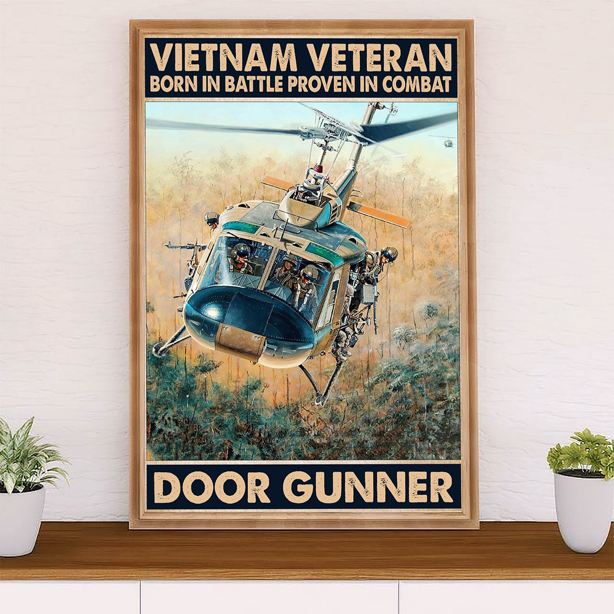 US Army Military Canvas Wall Art | Vietnam Veteran | American Independence Day Gift for Soldiers
