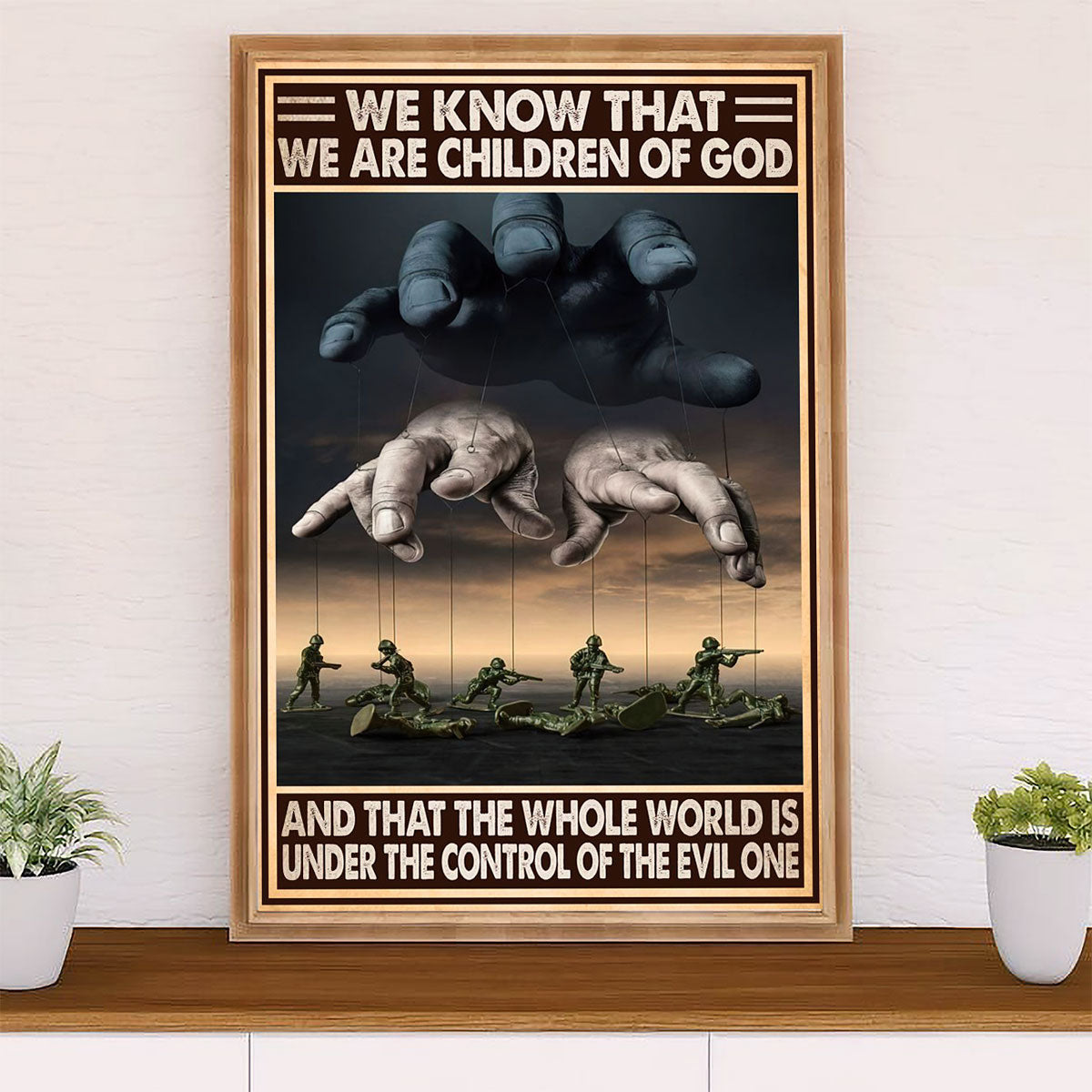 US Army Military Canvas Wall Art | Children Of God | American Independence Day Gift for Soldiers