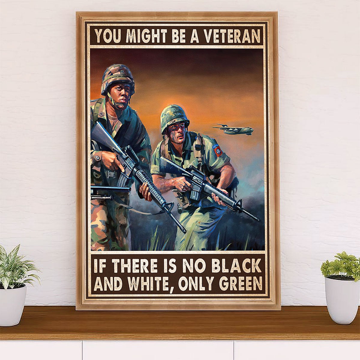 US Army Military Canvas Wall Art | US Veteran | American Independence Day Gift for Soldiers