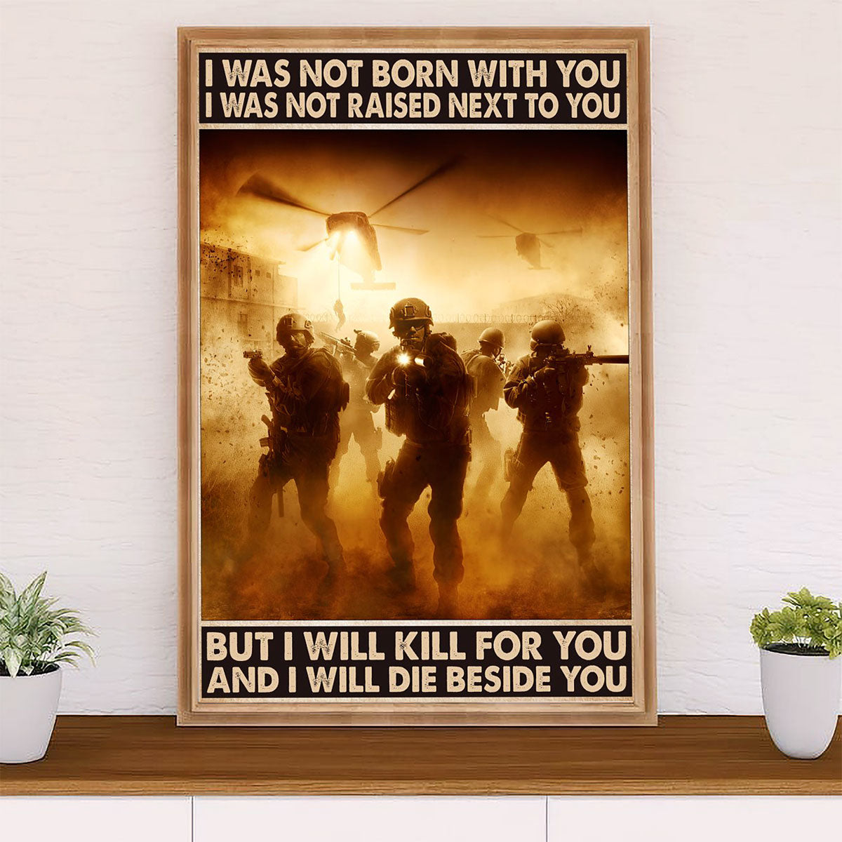 US Army Military Poster Wall Art | Teammates | American Independence Day Gift for Soldiers
