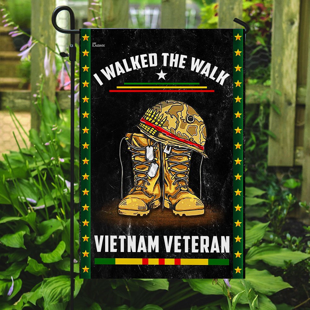 I Walked The Walk Vietnam Veteran Flag