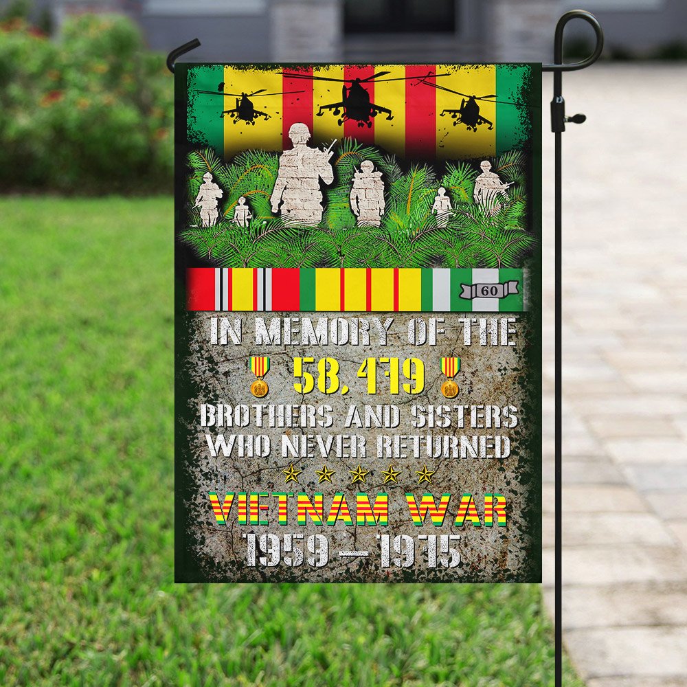 Vietnam Veterans. In Memory Of Brothers And Sisters Flag