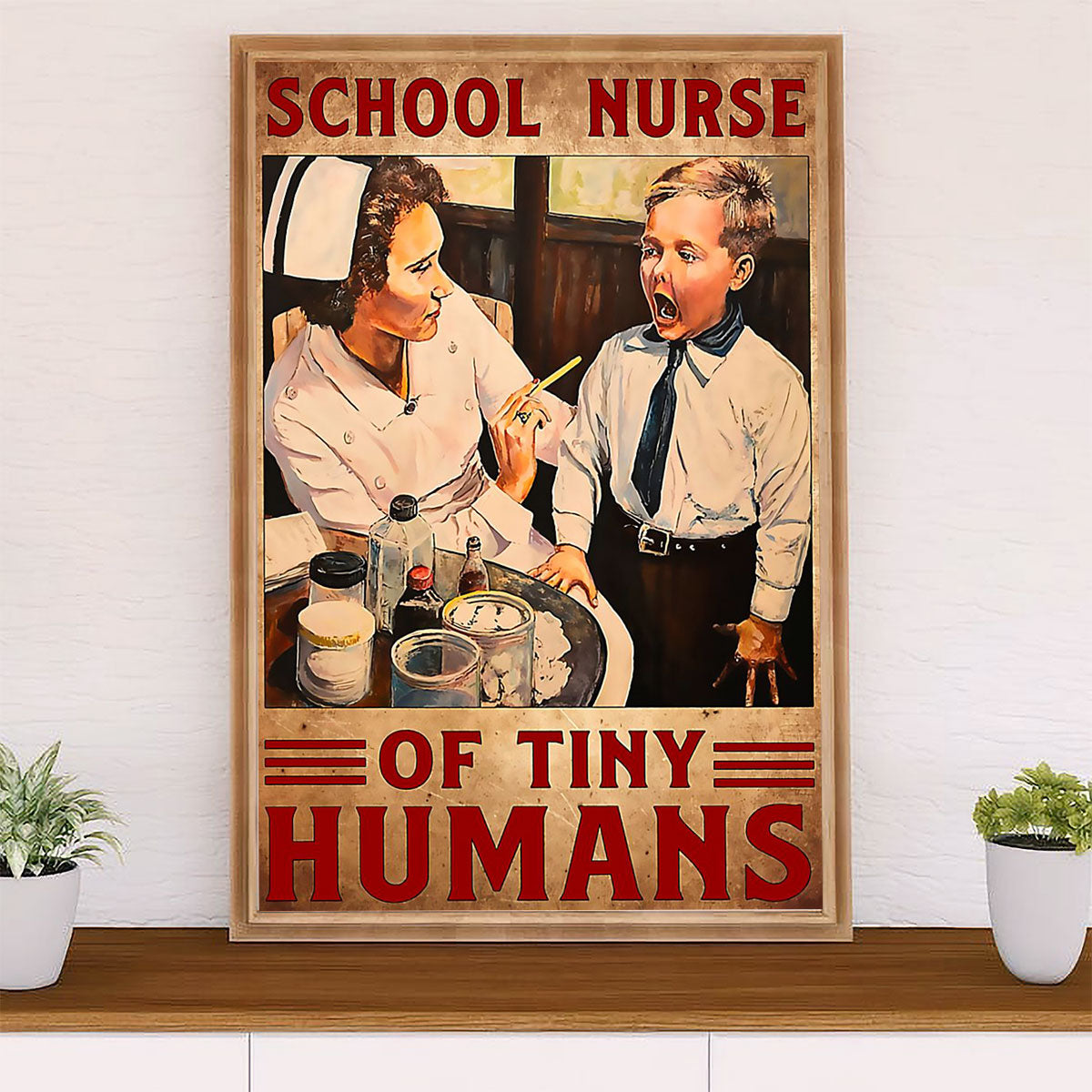Nurse Poster | School Nurse | Wall Art Gift for Woman Nurse, Female Nursing