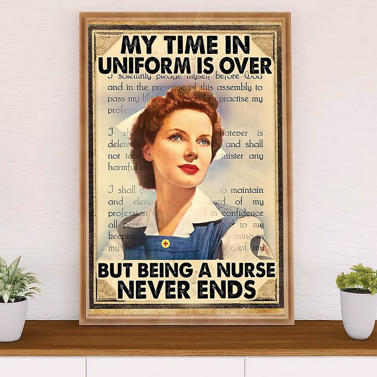 Nurse Canvas Wall Art Prints | Retired Nurse | Gift for Woman Nurse, Female Nursing