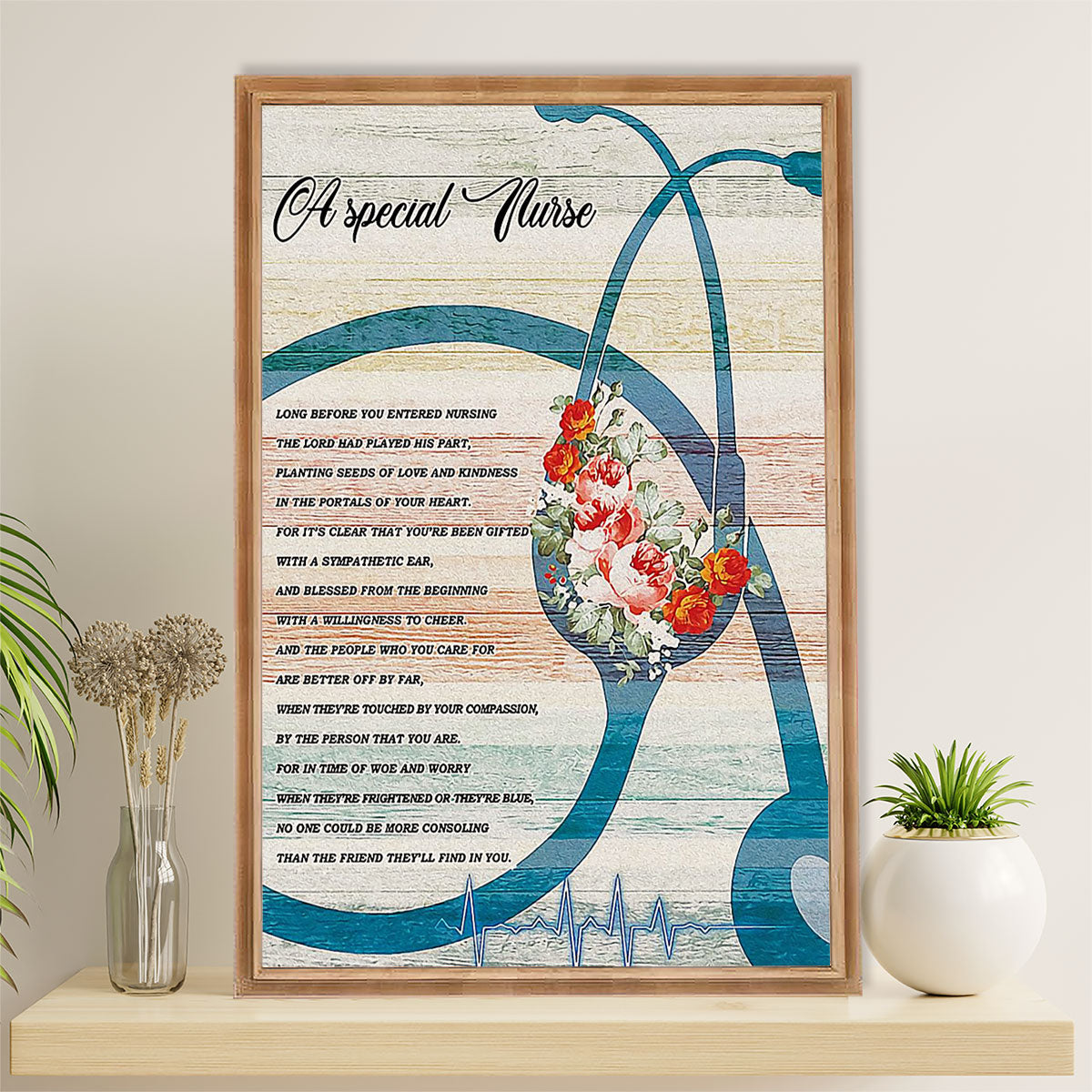 Nurse Poster | A Special Nurse | Wall Art Gift for Woman Nurse, Female Nursing