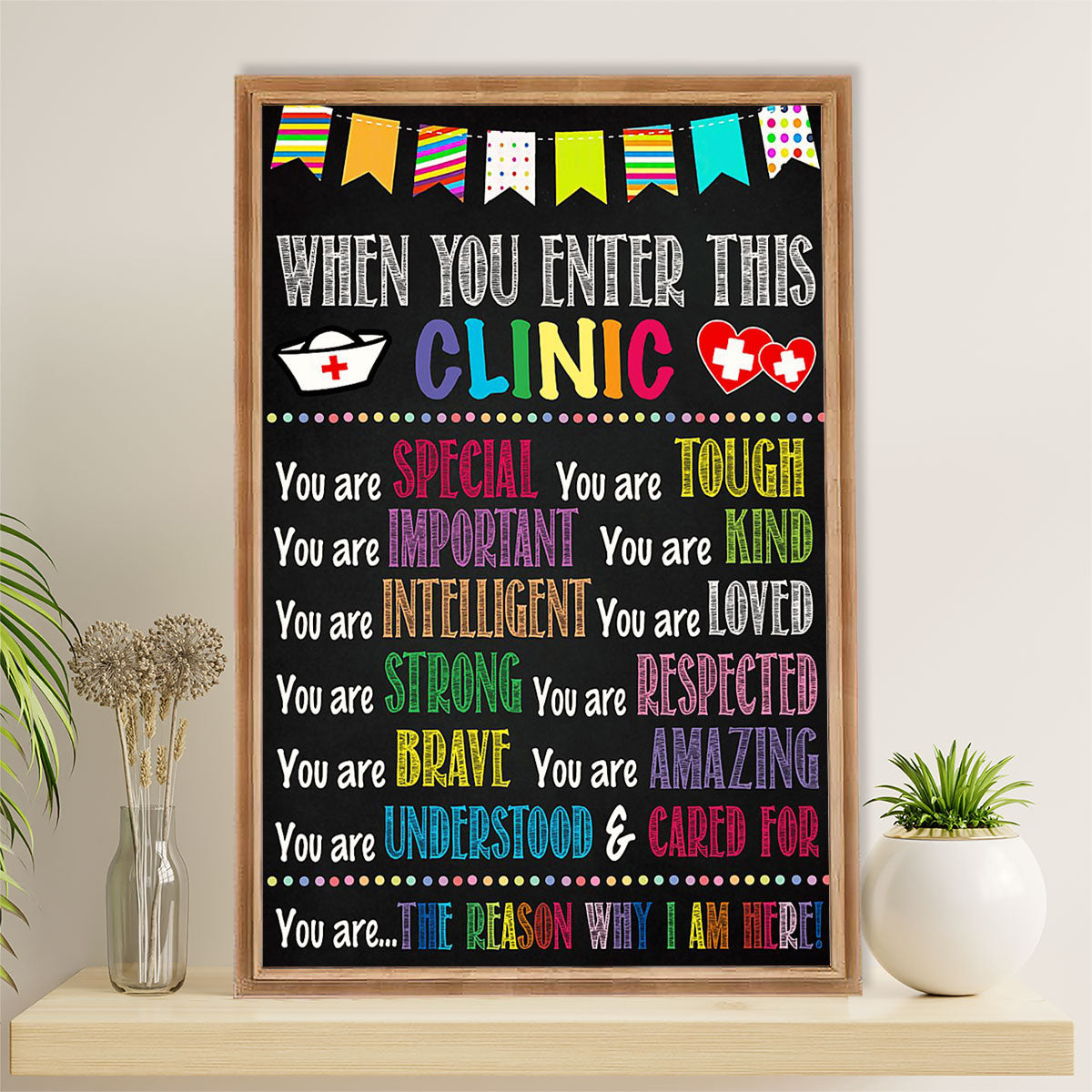 Nurse Poster | When You Enter This Clinic | Wall Art Gift for Woman Nurse, Female Nursing