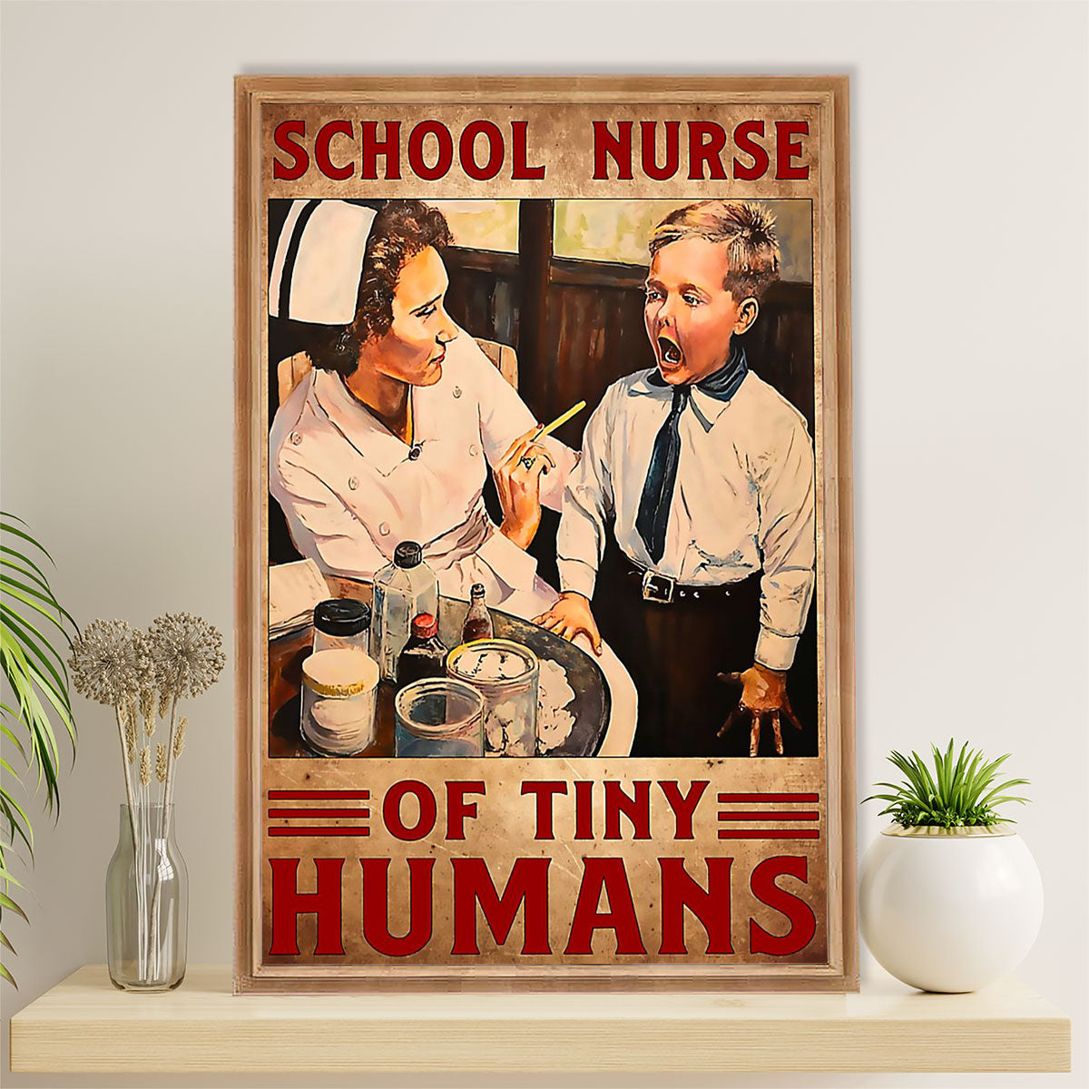 Nurse Poster | School Nurse | Wall Art Gift for Woman Nurse, Female Nursing