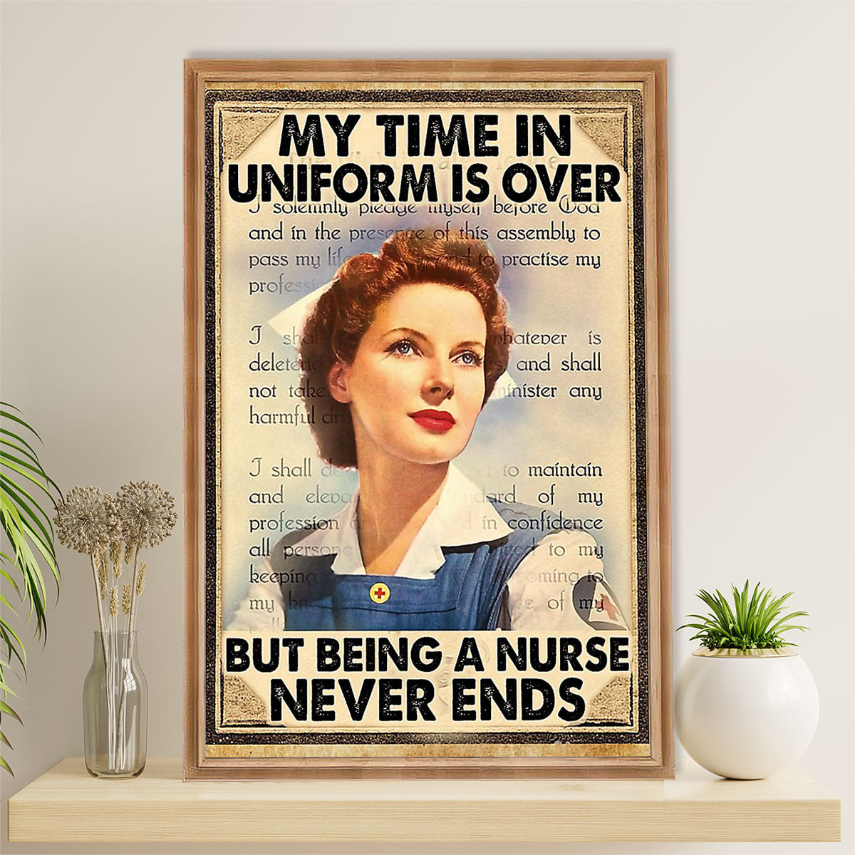 Nurse Canvas Wall Art Prints | Retired Nurse | Gift for Woman Nurse, Female Nursing