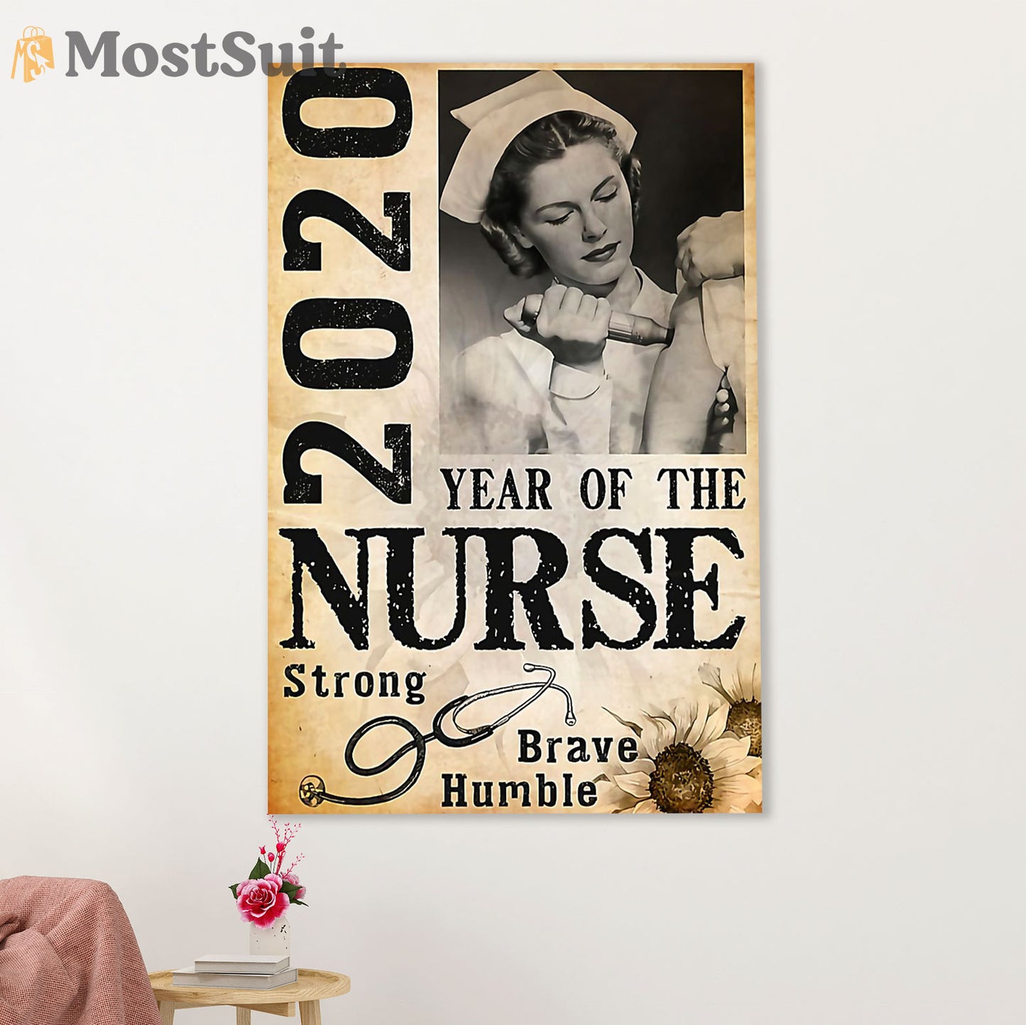 Nurse Poster | 2020 Year Of The Nurse | Wall Art Gift for Woman Nurse, Female Nursing