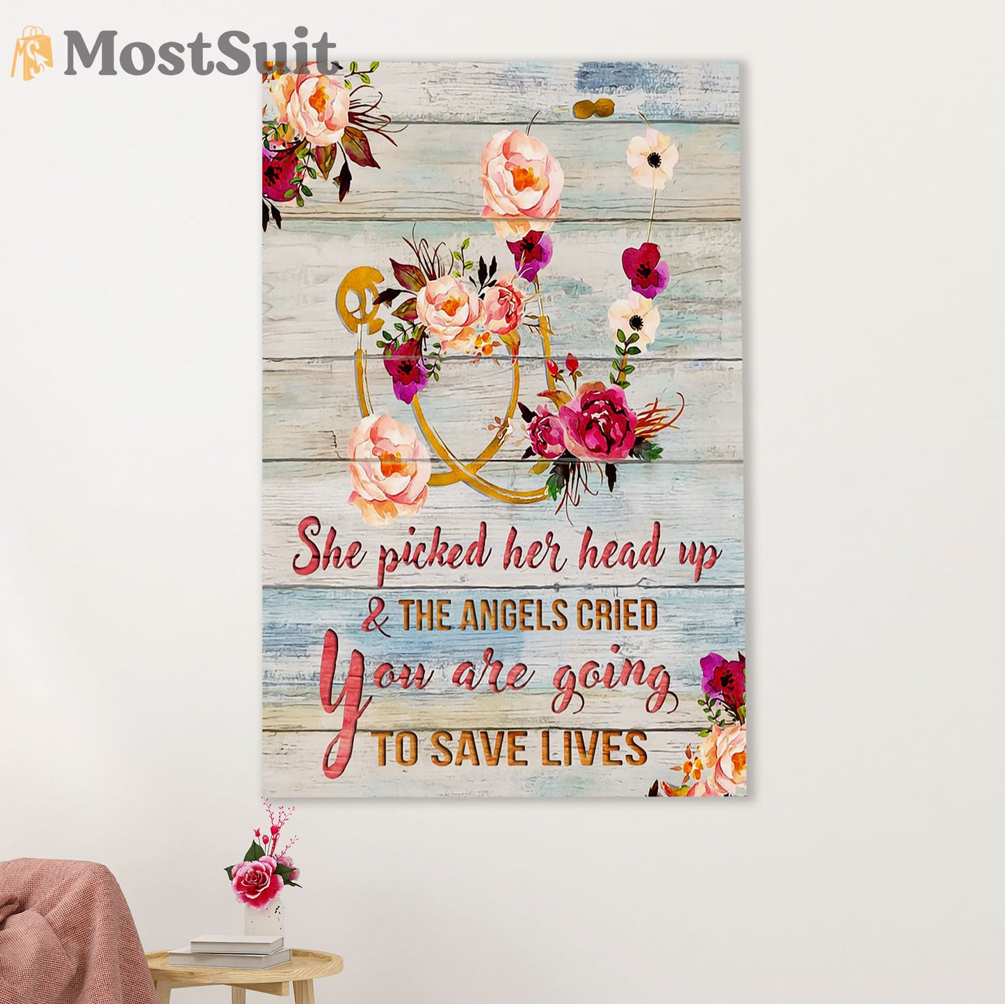 Nurse Poster | Save Lives | Wall Art Gift for Woman Nurse, Female Nursing