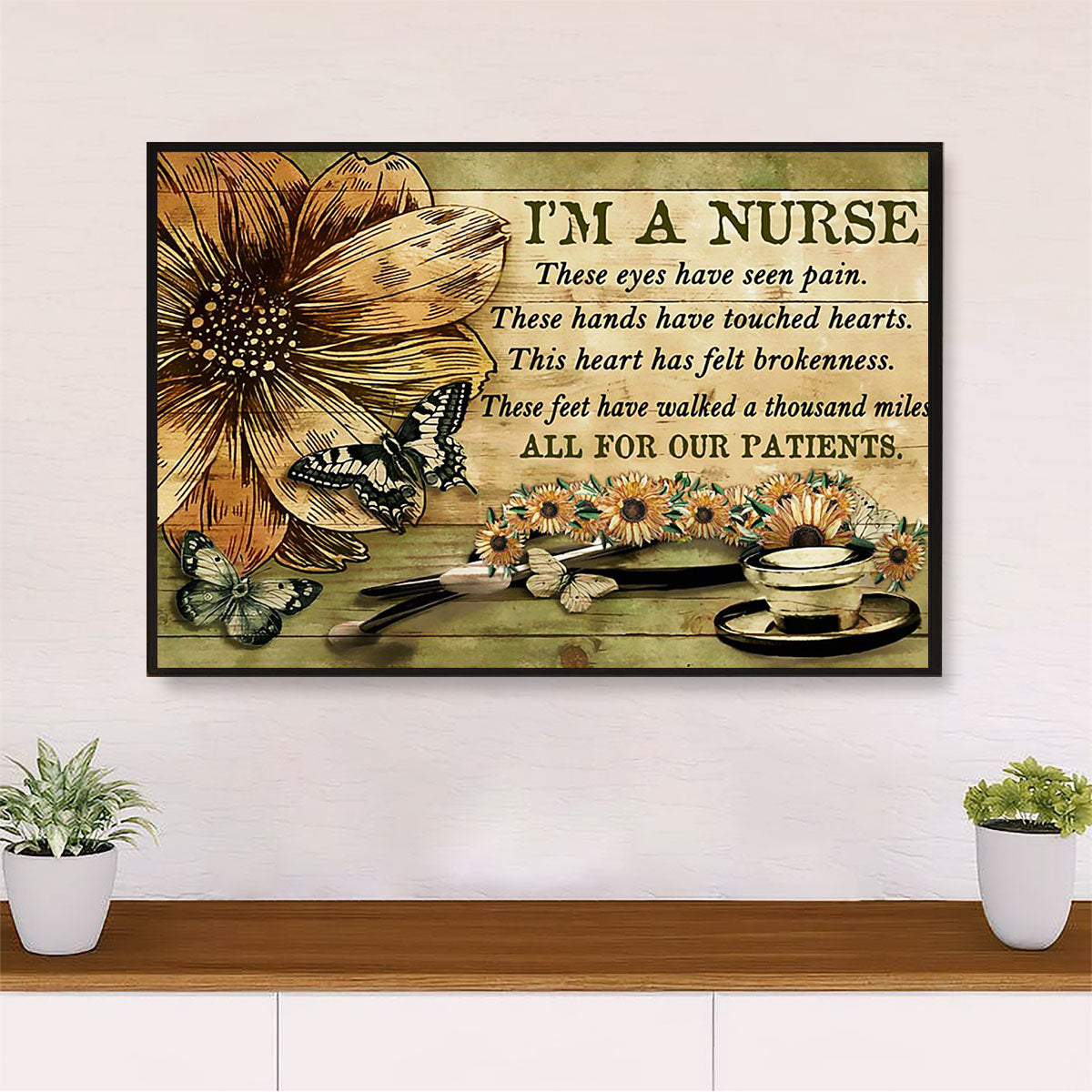 Nurse Canvas Wall Art | I Am A Nurse | Gift for Woman Nurse, Female Nursing