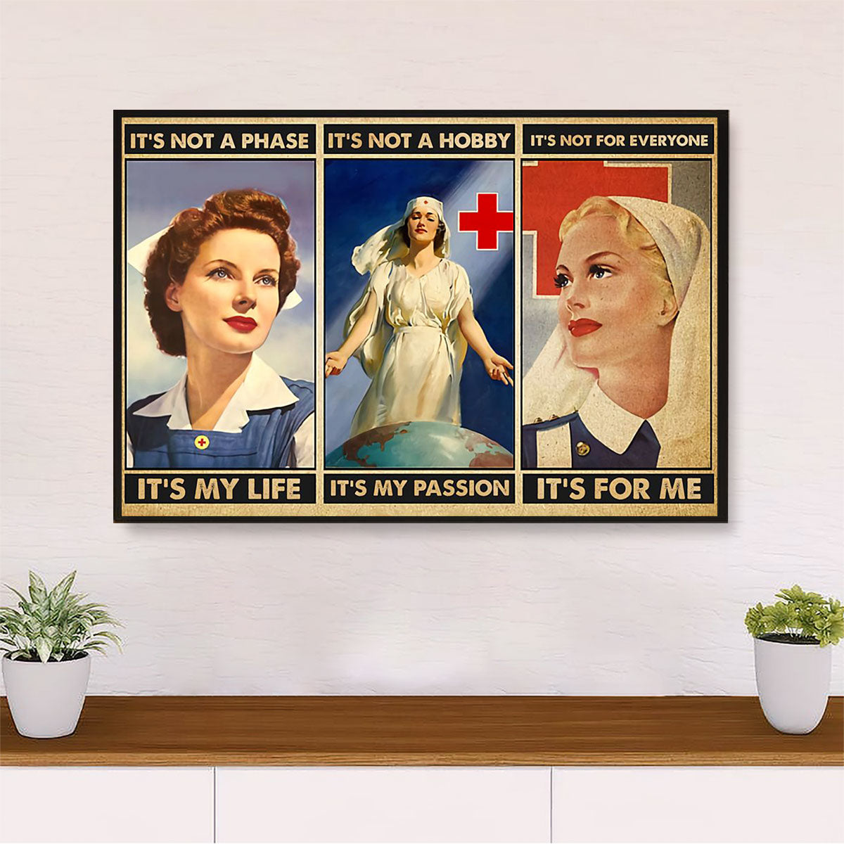 Nurse Canvas Wall Art | It's My Life | Gift for Woman Nurse, Female Nursing