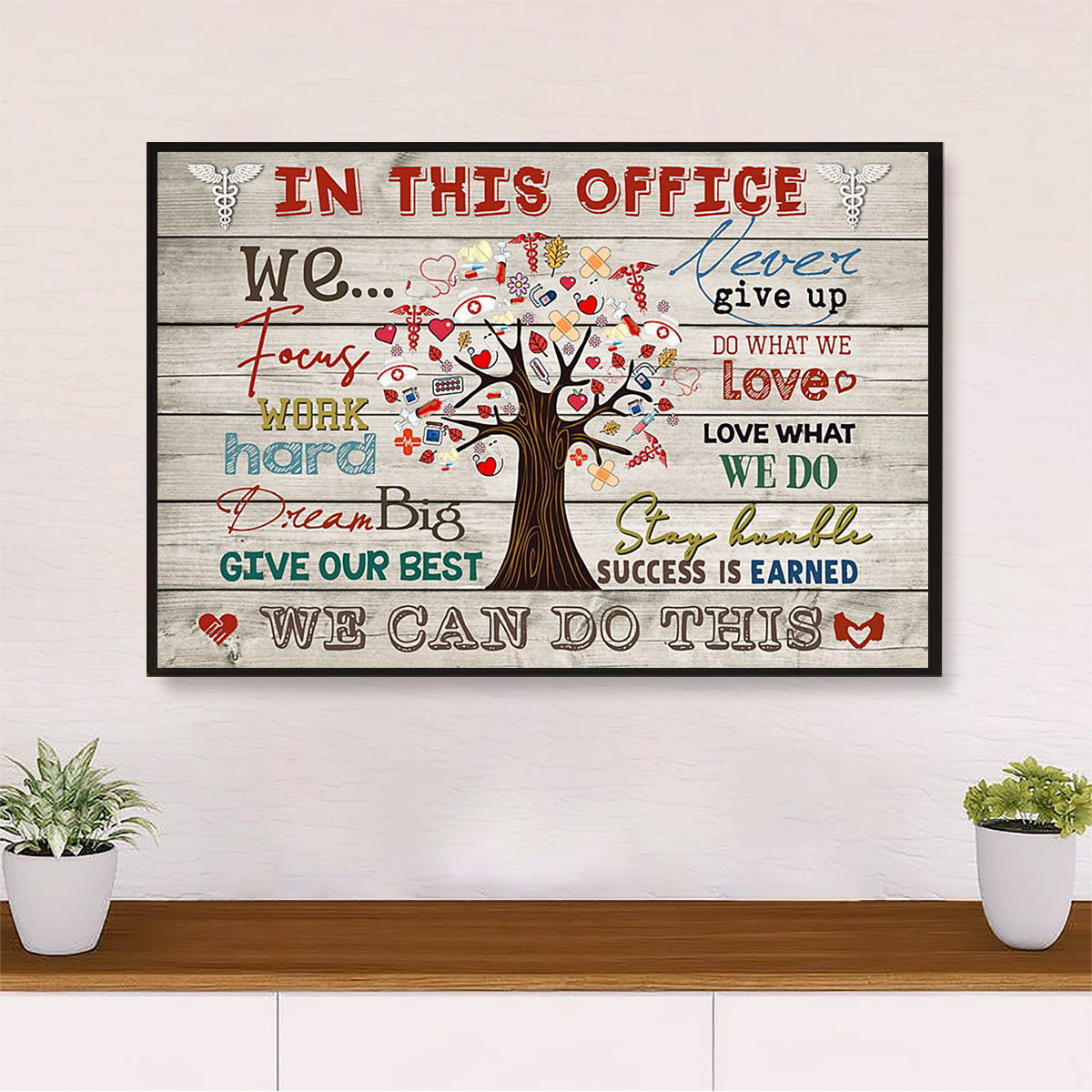 Nurse Canvas Wall Art | In This Office | Gift for Woman Nurse, Female Nursing