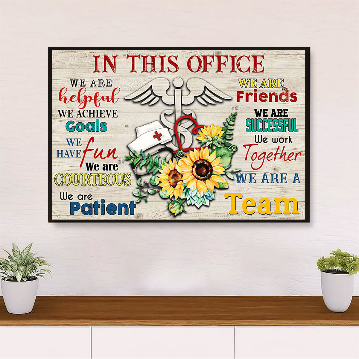 Nurse Canvas Wall Art | In This Office | Gift for Woman Nurse, Female Nursing