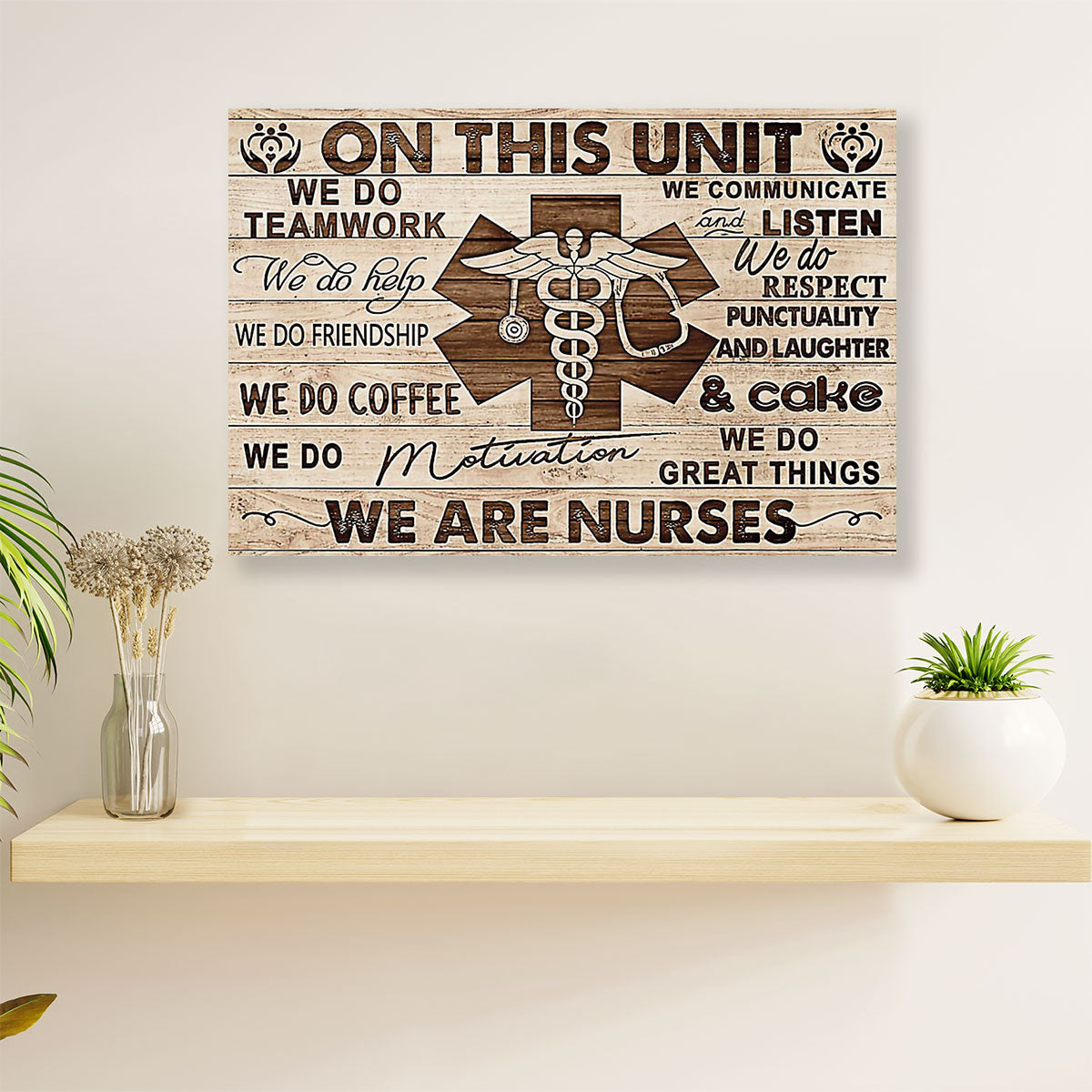 Nurse Poster | On This Unit | Wall Art Gift for Woman Nurse, Female Nursing