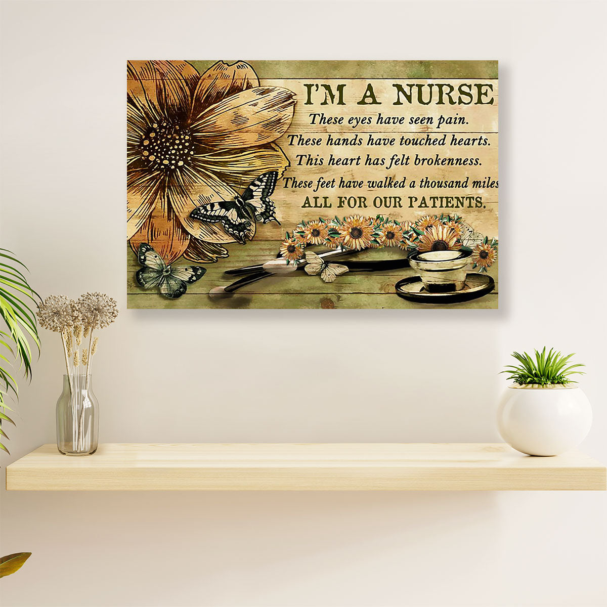 Nurse Canvas Wall Art | I Am A Nurse | Gift for Woman Nurse, Female Nursing