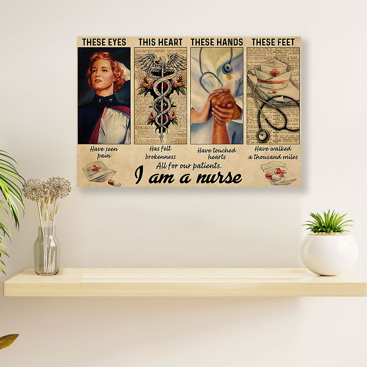 Nurse Poster | I Am A Nurse | Wall Art Gift for Woman Nurse, Female Nursing