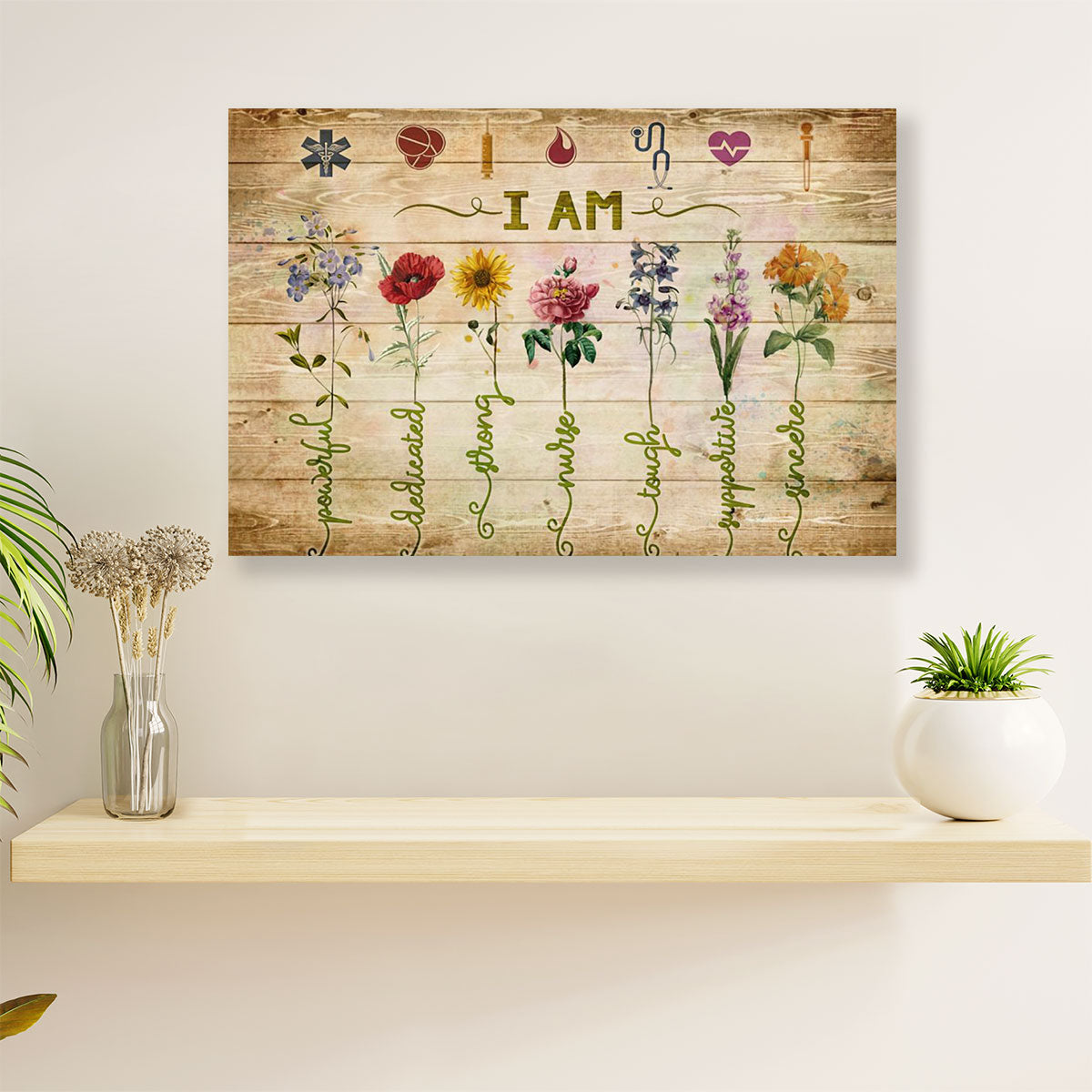 Nurse Canvas Wall Art | Inspirational Quotes | Gift for Woman Nurse, Female Nursing