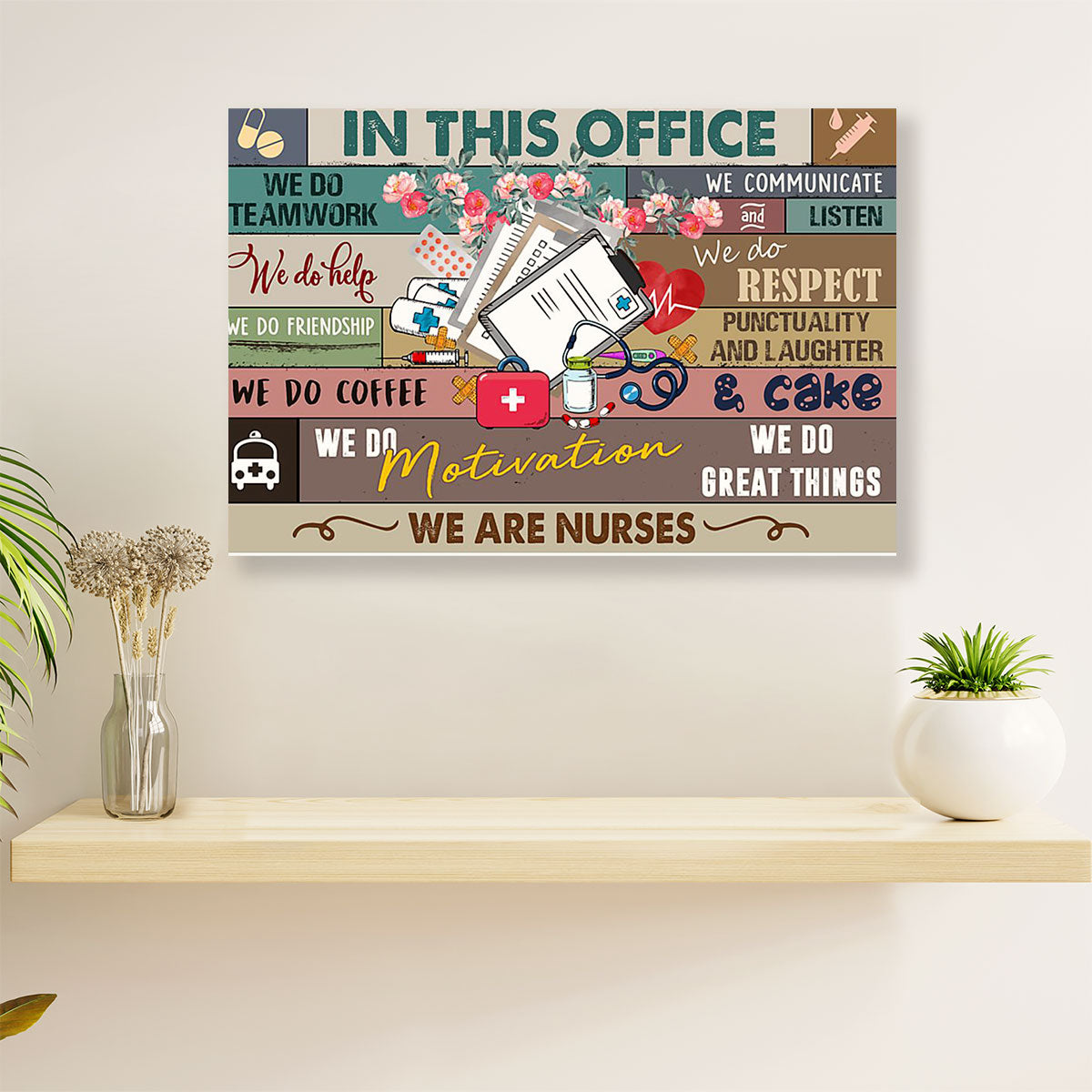 Nurse Canvas Wall Art | We Are Nurses | Gift for Woman Nurse, Female Nursing