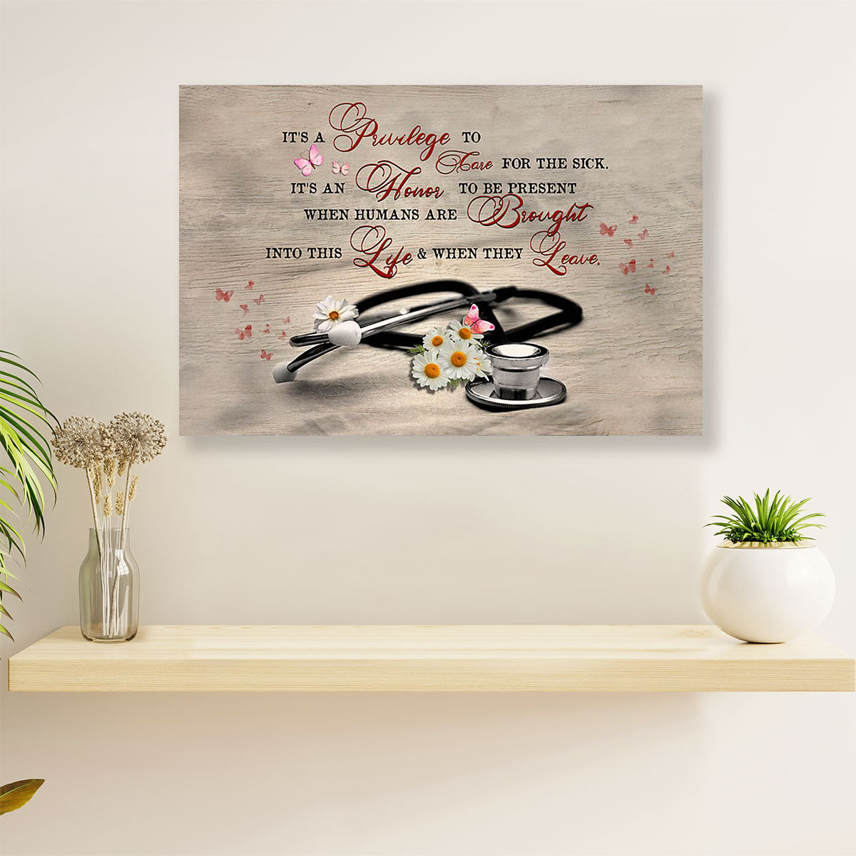 Nurse Canvas Wall Art | Inspirational Quotes | Gift for Woman Nurse, Female Nursing