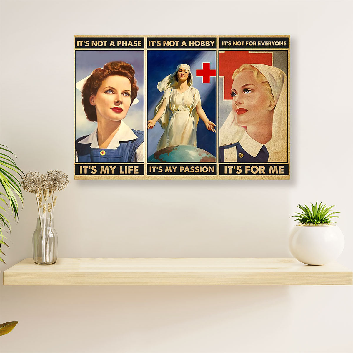 Nurse Canvas Wall Art | It's My Life | Gift for Woman Nurse, Female Nursing