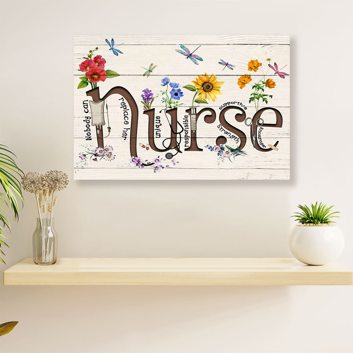 Nurse Canvas Wall Art | Inspirational Quotes | Gift for Woman Nurse, Female Nursing