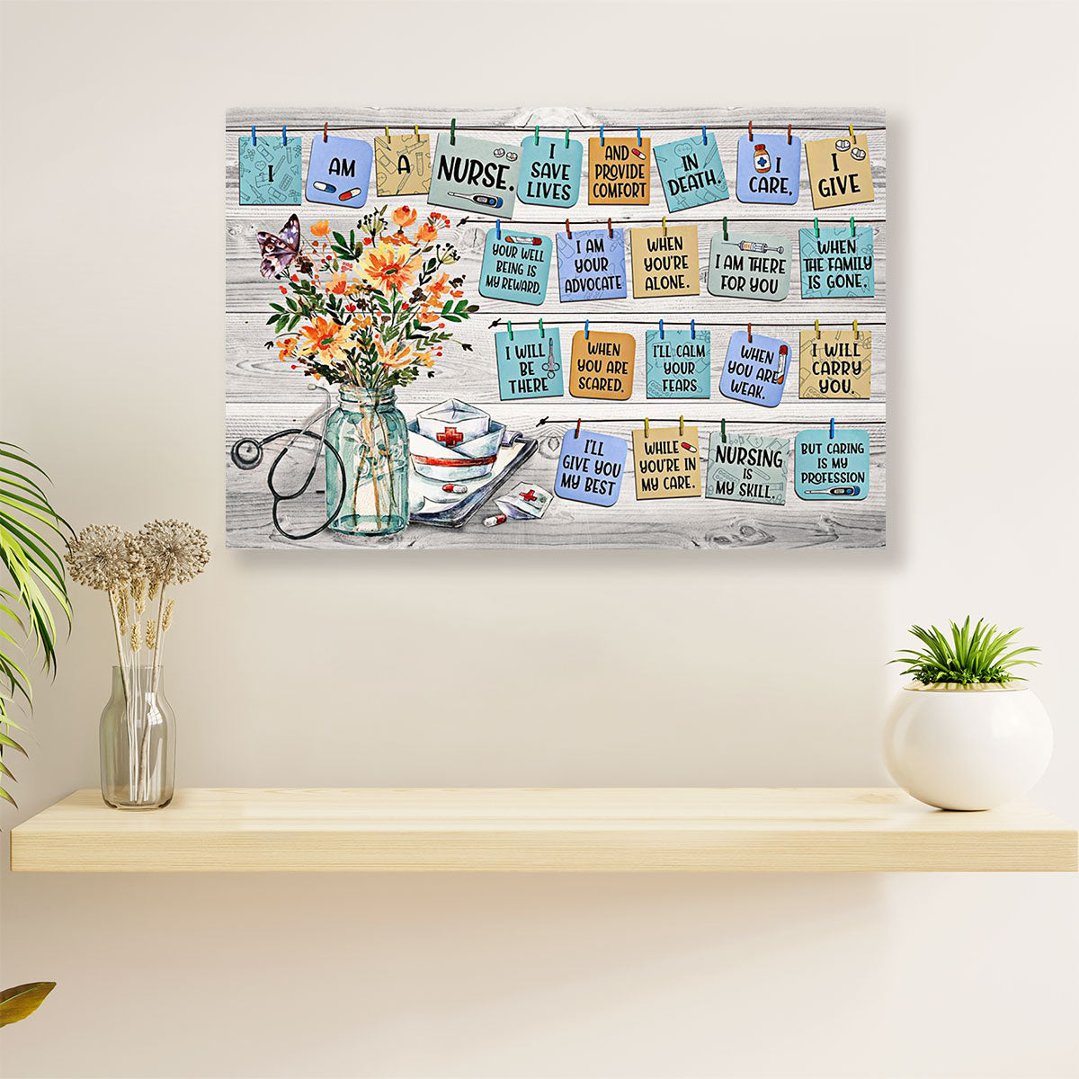Nurse Canvas Wall Art | I Am A Nurse | Gift for Woman Nurse, Female Nursing