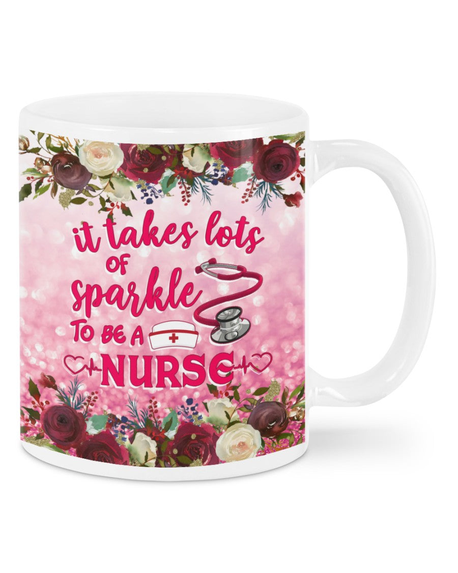 Nurse Coffee Mug | Flower Be A Nurse | Drinkware Gift for Woman Nurse, Female Nursing