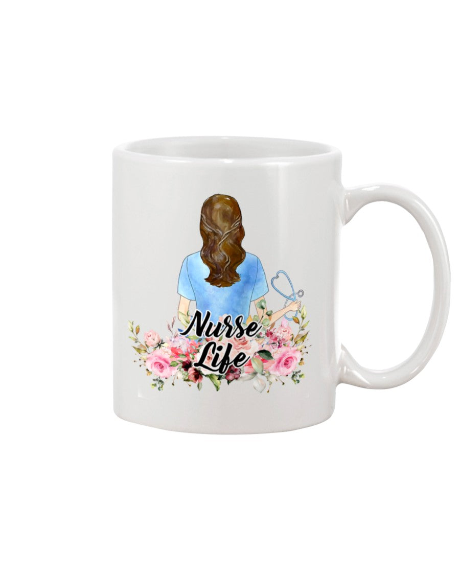 Nurse Coffee Mug | Nurse Life | Drinkware Gift for Woman Nurse, Female Nursing