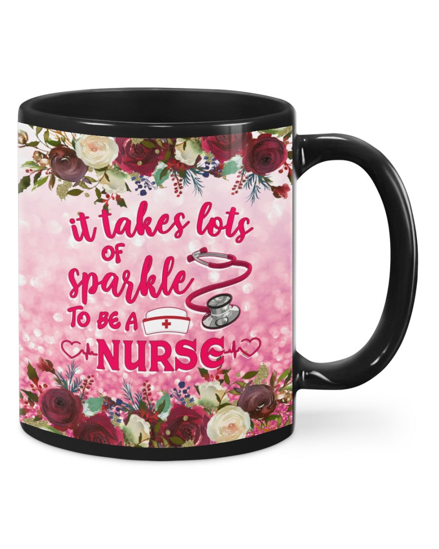 Nurse Coffee Mug | Flower Be A Nurse | Drinkware Gift for Woman Nurse, Female Nursing