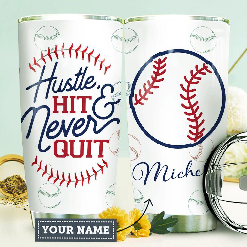 Baseball Personalized Stainless Steel Tumbler Cups Drinkware 20oz - MostSuit