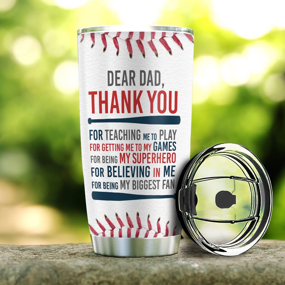 Personalized Baseball Son To Dad TAZ0311009 Stainless Steel Tumbler - MostSuit