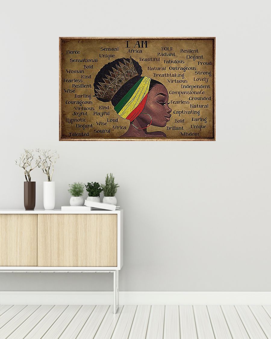African - Black Art - I Am A Black Girl - Horizontal Canvas And Poster Horizontal Canvas And Poster | Wall Decor