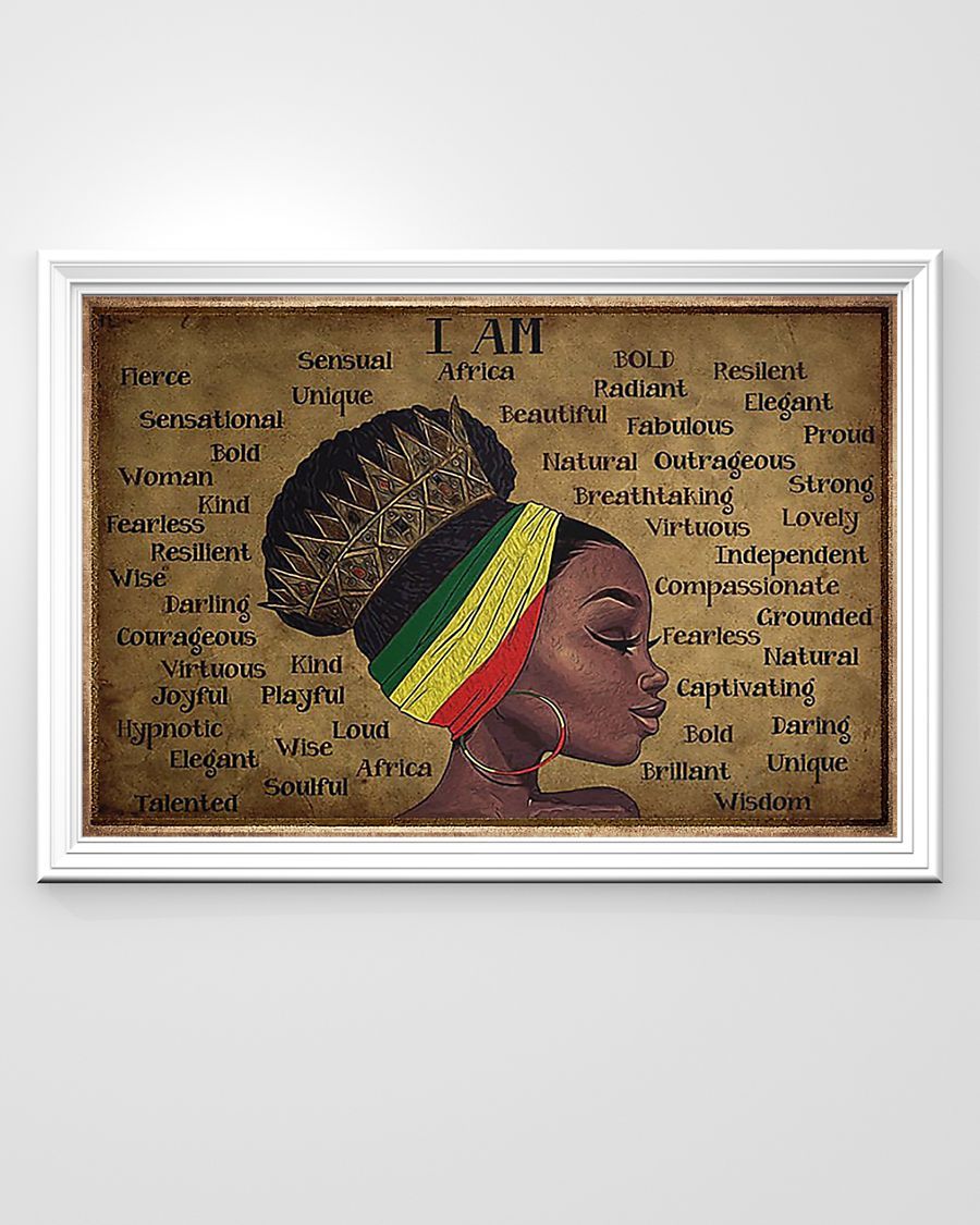 African - Black Art - I Am A Black Girl - Horizontal Canvas And Poster Horizontal Canvas And Poster | Wall Decor